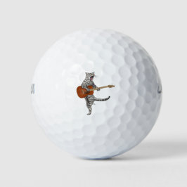 Busker, der Gitarrist der Katze Golfball