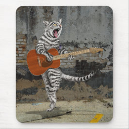 Busker die Gitarrenkatze Mousepad