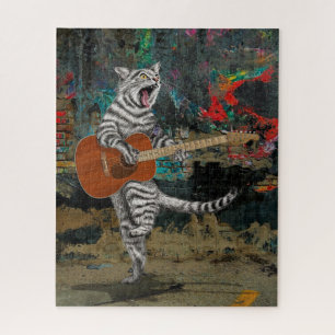 Busker die Gitarrenkatze Puzzle