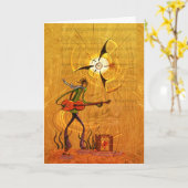 Busker-Gruß-Karte Karte (Gelbe Blume)