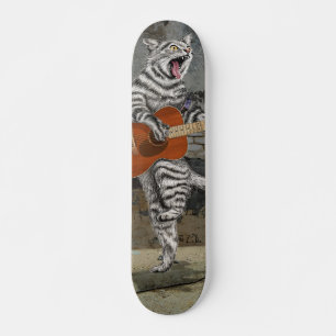 Busker the Guitar Cat  Skateboard