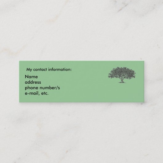 Busplakat - Genealogieforschungsinteressen Mini Visitenkarte (Vorderseite)