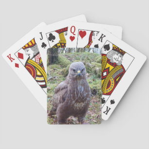 Bussard mit Attitüde – Lustiger Greifvogel Spielkarten