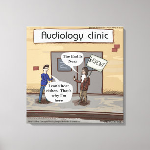 Büße für Audiologie Lustiger Leinwanddruck