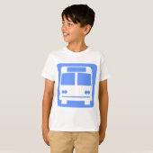 Bussymbol - Baby-Blau T-Shirt (Vorne ganz)