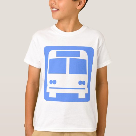 Bussymbol - Baby-Blau T-Shirt (Vorderseite)