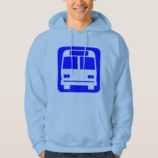 Bussymbol: blau hoodie (Vorderseite)