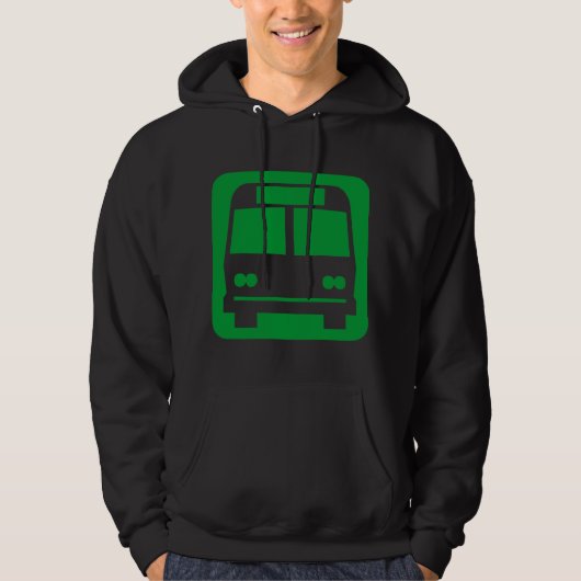 Bussymbol: grün hoodie (Vorderseite)