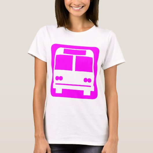Bussymbol - Magenta T-Shirt (Vorderseite)