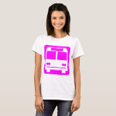 Bussymbol - Magenta T-Shirt (Vorne ganz)