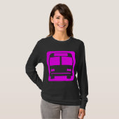 Bussymbol - Magenta T-Shirt (Vorne ganz)