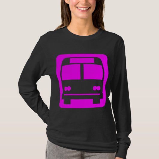 Bussymbol - Magenta T-Shirt (Vorderseite)