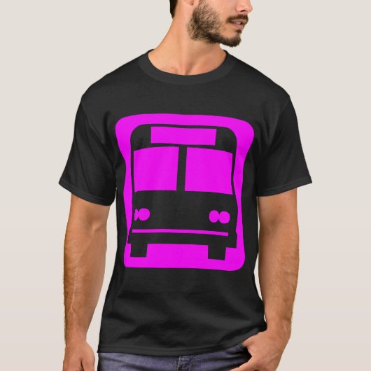 Bussymbol - Magenta T-Shirt (Vorderseite)