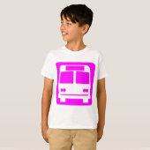 Bussymbol - Magenta T-Shirt (Vorne ganz)