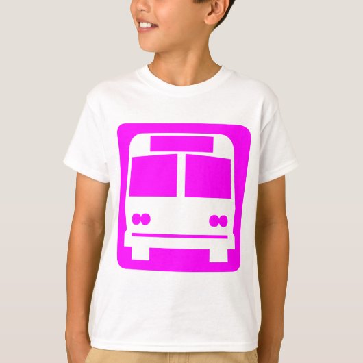 Bussymbol - Magenta T-Shirt (Vorderseite)