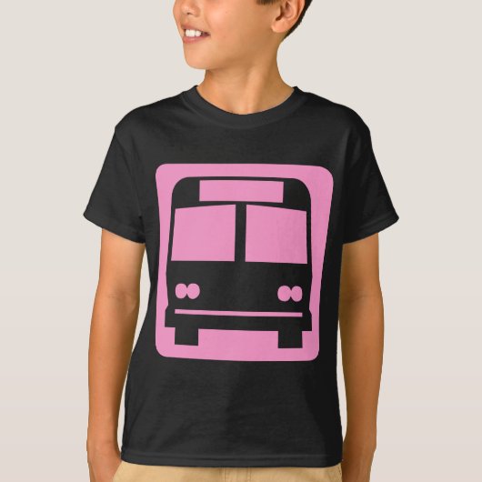 Bussymbol - Rosa T-Shirt (Vorderseite)