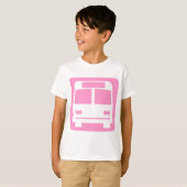 Bussymbol - Rosa T-Shirt (Vorne ganz)
