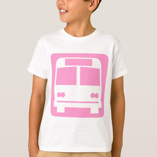 Bussymbol - Rosa T-Shirt (Vorderseite)