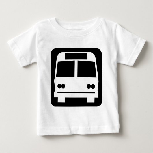 Bussymbol - Schwarz Baby T-shirt (Vorderseite)
