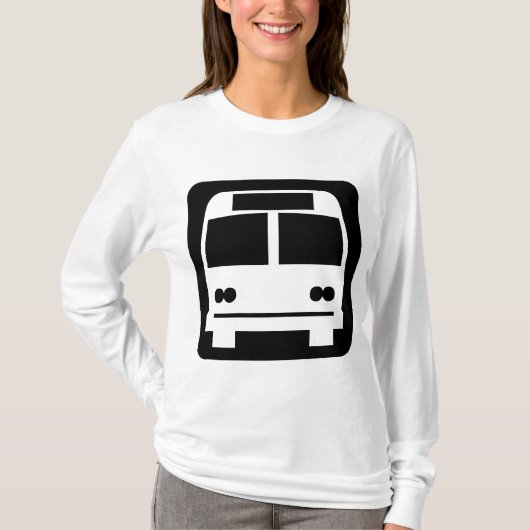Bussymbol - Schwarz T-Shirt (Vorderseite)