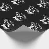 Bust a mooove Funny Cow Puff Dark BG Geschenkpapier (Ecke)