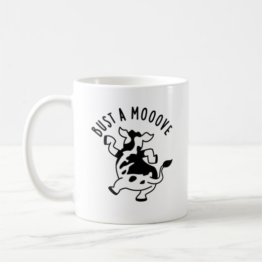 Bust a mooove Funny Cow Puff Kaffeetasse (Links)