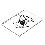 Bust a mooove Funny Cow Puff Notizblock (Linke Seite)