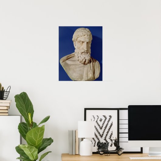 Bust of Epicurus Poster (Heimbüro)