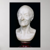 Bust of Voltaire  without his wig, 1778 Poster (Vorne)
