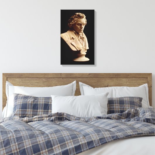 Bust-Statue Beethoven Leinwanddruck (Insitu (Schlafzimmer))