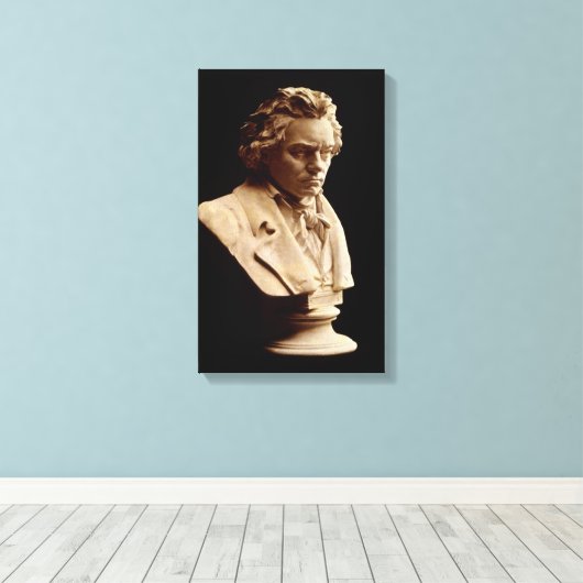Bust-Statue Beethoven Leinwanddruck (Insitu (Holzboden))