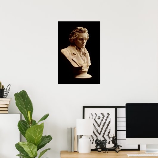 Bust-Statue Beethoven Poster (Heimbüro)