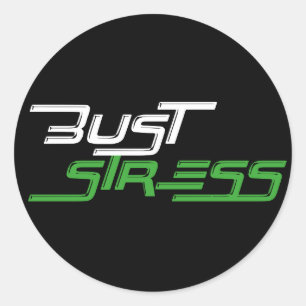Bust Stress Workout Gym Runder Aufkleber