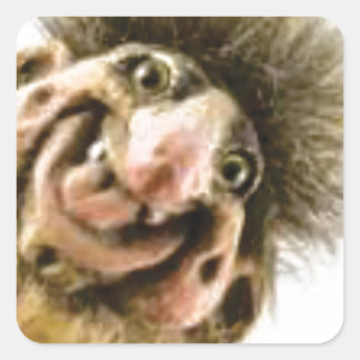 Busta Troll Quadratischer Aufkleber