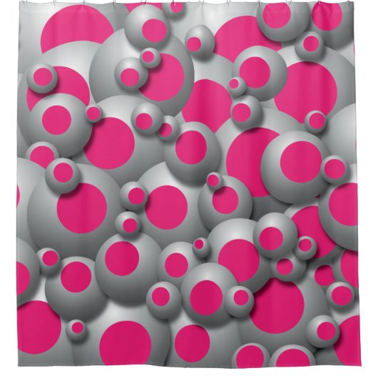 Bustblasen heiß rosa duschvorhang (Vorderseite)
