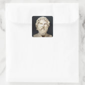 Büste aus Antisthenen Quadratischer Aufkleber (Tasche)