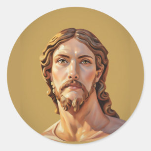 BÜSTE CHRISTUS DER ERLÖSER von MICHELANGELO 2026_ Runder Aufkleber