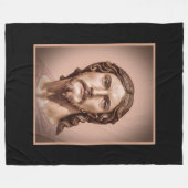 BÜSTE CHRISTUS DES ERLÖSERS von MICHELANGELO 2026_ Fleecedecke (Vorderseite (Horizontal))