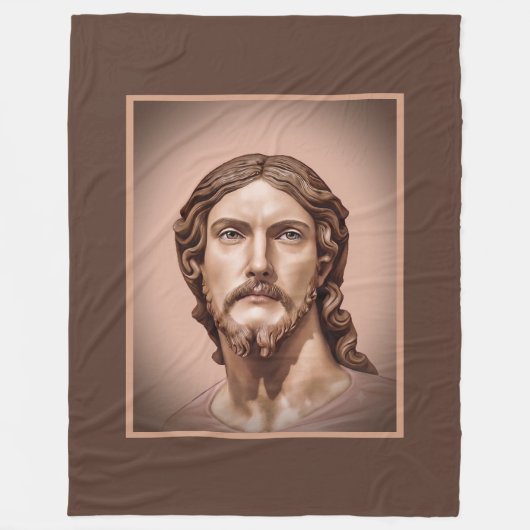 BÜSTE CHRISTUS DES ERLÖSERS von MICHELANGELO 2026_ Fleecedecke (Vorderseite)