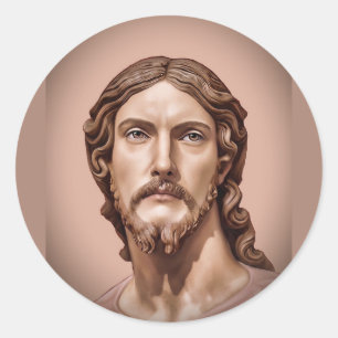 BÜSTE CHRISTUS DES ERLÖSERS von MICHELANGELO 2026_ Runder Aufkleber