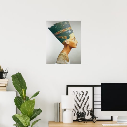 Büste der Königin Nefertiti, seitliche Sicht vom S Poster (Heimbüro)