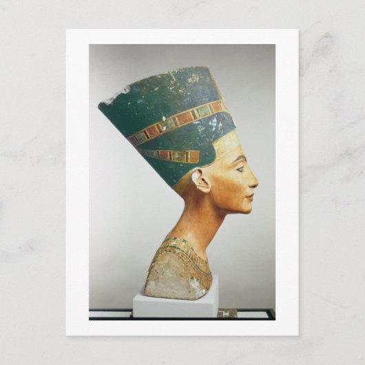 Büste der Königin Nefertiti, seitliche Sicht vom S Postkarte (Vorderseite)