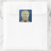 Büste der Sophokles Quadratischer Aufkleber (Tasche)