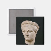 Büste des Kaisers Claudius aus Thasos Magnet (Vorderseite/Rückseite)