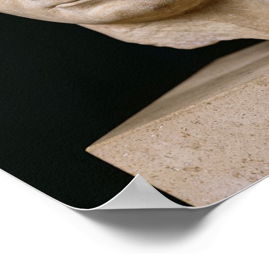 Büste des Kaisers Claudius aus Thasos Poster (Ecke)