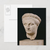 Büste des Kaisers Claudius aus Thasos Postkarte (Vorne/Hinten)