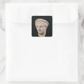 Büste des Kaisers Claudius aus Thasos Quadratischer Aufkleber (Tasche)