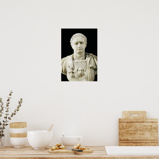 Büste des Kaisers Domitian Poster (Küche)