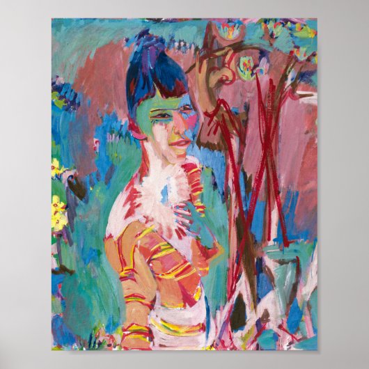 Büste eines farbigen Mädchens | Albert Müller Poster (Vorne)