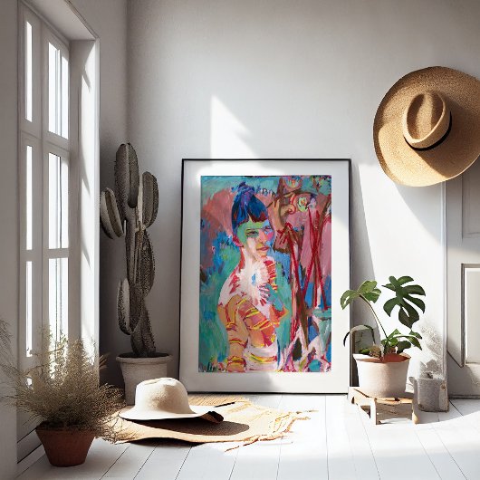 Büste eines farbigen Mädchens | Albert Müller Poster